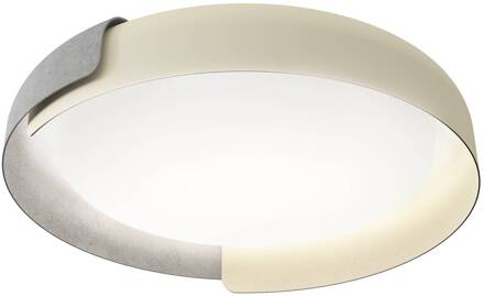LED plafondlamp Dala, zandwit/beton, Ø 58 cm, dimbaar zand, betonkleurig