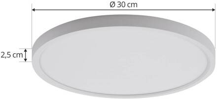 LED plafondlamp Deika, 30 cm, wit, kunststof, CCT mat wit
