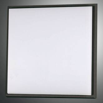 LED plafondlamp Desdy, 30x30 cm, IP54, zwart wit, zwart