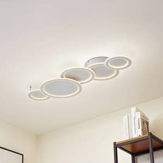 LED plafondlamp Diala, wit, metaal, 96 cm