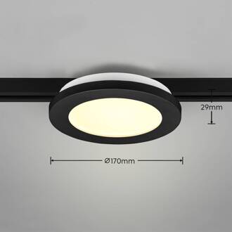 LED plafondlamp DUOline, Ø 17 cm, zwart zwart mat