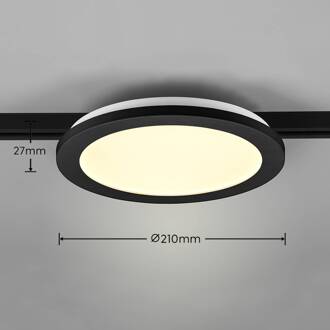 LED plafondlamp DUOline, Ø 26 cm, zwart zwart mat