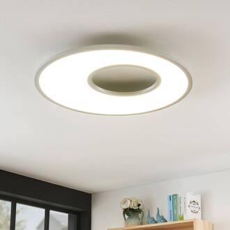 LED plafondlamp Durun, dimbaar, CCT, rond, 60 cm wit, zilver