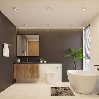 LED plafondlamp Edwina, zilver, 12 cm, CCT, IP44 zilver, wit