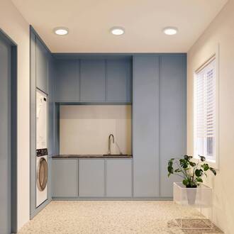 LED plafondlamp Edwina, zilver, 23 cm, set van 10 zilver, wit