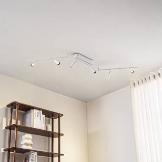 LED plafondlamp Eldrin, 6-lamps, spots, wit