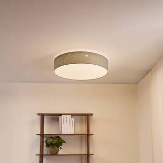 LED plafondlamp Ellamina, 60 cm, lichtgrijs, textiel