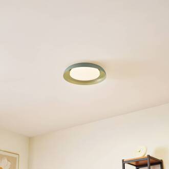 LED plafondlamp Florie, groen, metaal, Ø 40 cm lichtgroen, wit