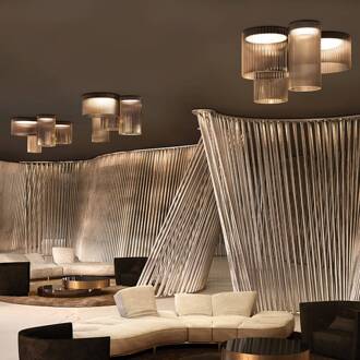 LED plafondlamp Giass, wit, Ø 30 cm