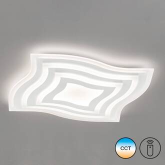 LED plafondlamp Gorden, gebogen, CCT, 60 cm gesatineerd wit
