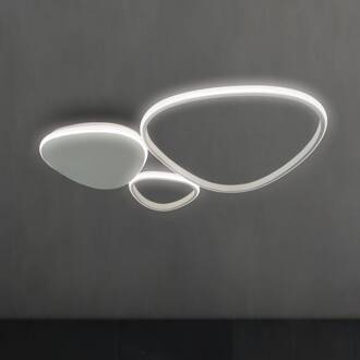 LED plafondlamp Helix, zilverkleurig, lengte 62 cm, metaal