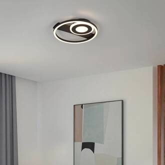 LED plafondlamp Horus, zwart, 2500 lm, 3000 K, metaal