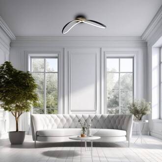 LED plafondlamp Infinity, metaal, zwart, 4.000 K