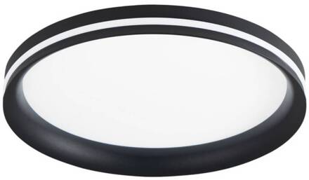 LED plafondlamp Isy, zwart, Ø 35 cm, metaal, CCT, dimbaar
