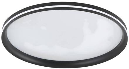 LED plafondlamp Isy, zwart, Ø 55 cm, metaal, CCT, dimbaar