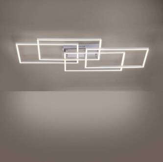 LED plafondlamp Iven, dimbaar, staal, 95x51,5 cm