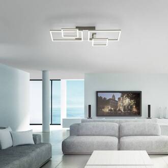 LED plafondlamp Iven, staal, 32,4x30cm staalgrijs