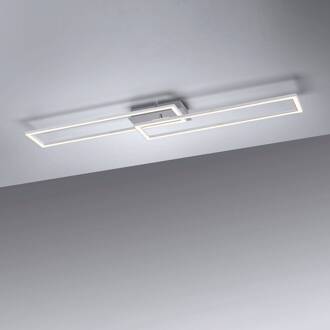LED plafondlamp Iven, staal, dimbaar, 101,6 x 19,8 cm