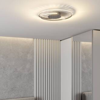 LED plafondlamp Joline, Ø 45 cm, kristallen, metaal chroom, helder