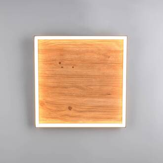 LED plafondlamp Kalea, lengte 45 cm, houtkleurig, hout houtkleurig, zwart
