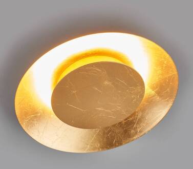 LED plafondlamp Keti, Ø 35 cm, goud, rond, metaal