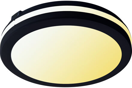 LED Plafondlamp - Kozolux Scarly - 30W 2700lm - Aanpasbare Lichtkleur 3in1 CCT - IP65 - Rond - Zwart Helder/Koud wit;Warm wit;Natuurlijk wit