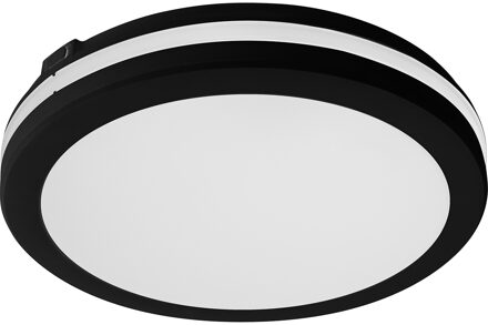 LED Plafondlamp - Kozolux Scarly - 30W 2700lm - Helder/Koud Wit 6400K - IP65 - Rond - Zwart