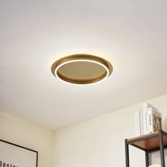 LED plafondlamp Kunis, goud, kunststof, Ø 46cm goud, wit