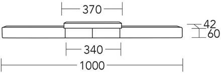 LED plafondlamp Lana del nero, hout, dimbaar zwart, geolied eiken