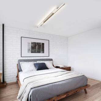 LED plafondlamp LEDA, bruin, lengte 150 cm, dimbaar lichtbruin