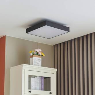 LED plafondlamp Leicy, zwart, 40 cm, RGBIC, CCT zwart, wit