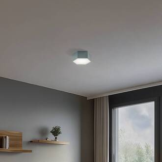 LED plafondlamp Libre, saliegroen, staal, 3.000 K