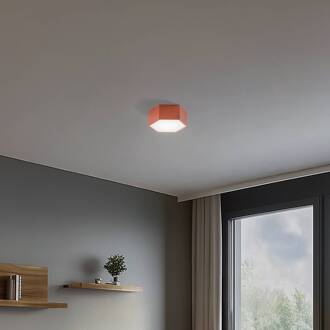 LED plafondlamp Libre, terracottakleurig, staal, 3.000 K