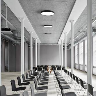 LED plafondlamp Lucia, zwart, Ø 60 cm, aluminium