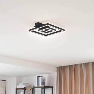 LED plafondlamp Madamo, zwart, 30 cm, 3000K, aluminium