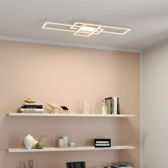 LED plafondlamp Mairin, CCT, afstandsbediening, dimbaar mat nikkel, wit