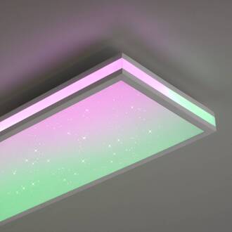 LED plafondlamp Mario, CCT, RGB, 100x25cm, wit