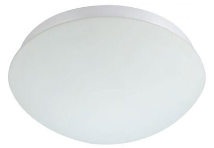 LED Plafondlamp met Bewegingssensor - 360° Sensor - E27 Fitting - Opbouw - Ovaal - Mat Wit - Glas