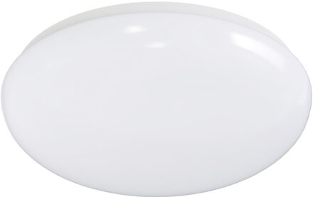 LED Plafondlamp met Bewegingssensor - Aigi - Opbouw Rond 12W - Natuurlijk Wit 4000K - 360° - Mat Wit Aluminium