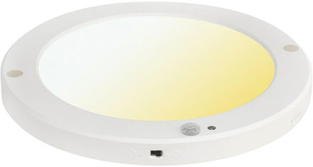 LED Plafondlamp met Bewegingssensor + Dag en Nacht Sensor - 18W - Aanpasbare Kleur CCT - 360° Zichthoek - Opbouw/Inbouw Wit