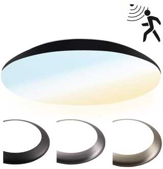 LED Plafondlamp met Sensor Ø38 cm 25 Watt 2700K, 4000K & Zwart