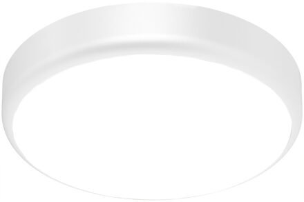 LED Plafondlamp met Sensor + Dag en Nacht Sensor - Brinton Gruna - 20W 2000lm - Helder/Koud Wit 5000K - IP54 - Opbouw - Rond - Wit