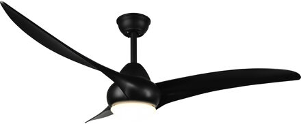 LED Plafondlamp met Ventilator - Plafondventilator - Trion Alasin - 20W - Aanpasbare Kleur - Afstandsbediening - Dimbaar Zwart