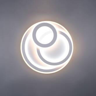 LED plafondlamp Mita met afstandsbediening, CCT, rond wit mat, grijs