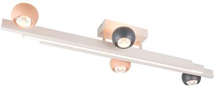 LED Plafondlamp - Musterring Cannon - 1 Lichtpunt van 36 Watt - Dimbaar - Aanpasbare Lichtkleur - Geheugenfunctie - Nachtlamp - Zwenkbaar - Meerkleurig - Metaal Zeer Warm Wit;Warm wit;Natuurlijk wit