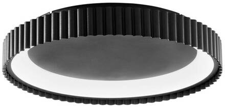 LED plafondlamp Niike, zwart, Ø 40 cm, metaal, CCT