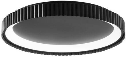 LED plafondlamp Niike, zwart, Ø 50 cm, metaal, CCT