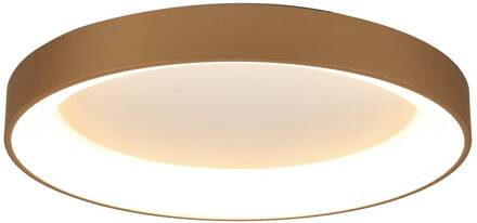 LED plafondlamp Niseko II CCT afstandsbediening Ø65cm goudkleurig