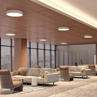 LED plafondlamp Noabelle, Ø 60 cm, wit, metaal