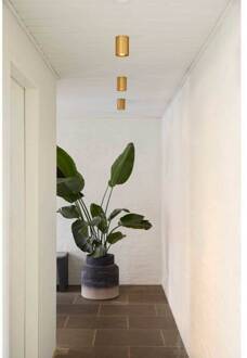 LED plafondlamp Nyx, messing, IP54